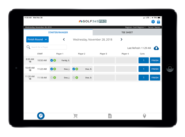 G1 Golf Course Management Software - Electronic Tee Sheet